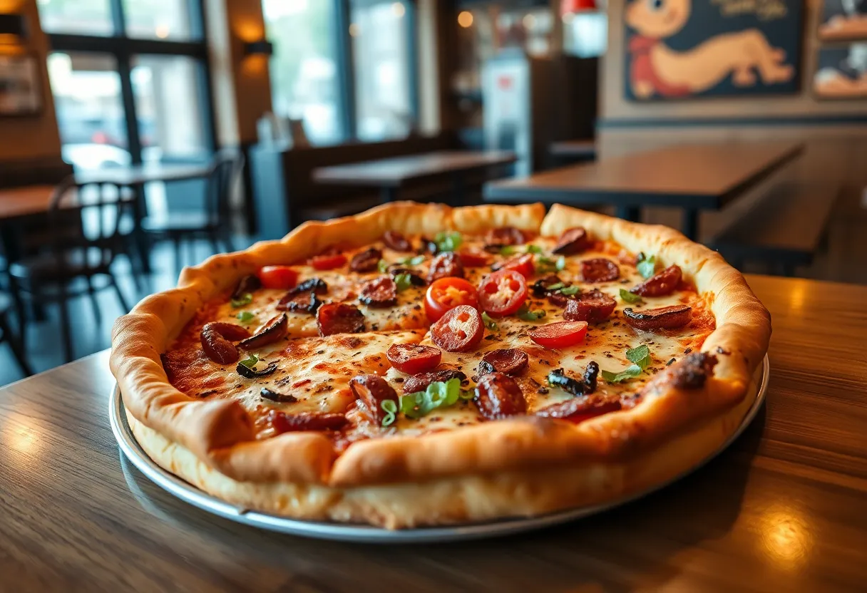 Chicago-style stuffed pizza from Tortugas Homemade Pizza in Birmingham