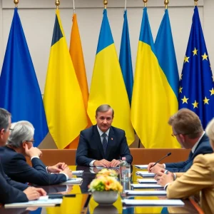 European leaders gathered for discussions on Ukraine peace negotiations.