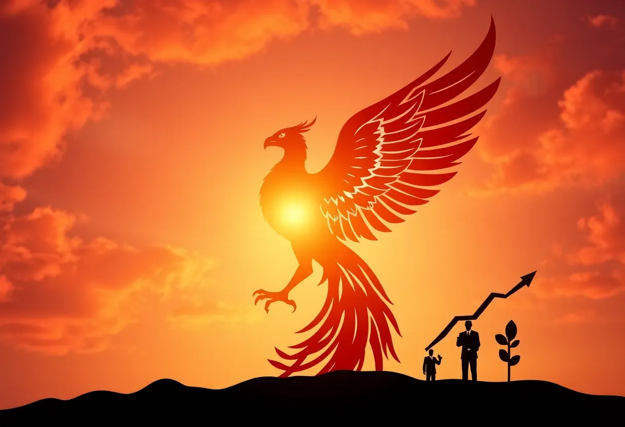 Symbolic representation of resilience and transformation.