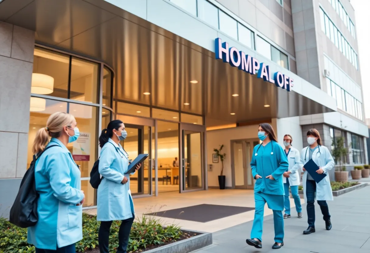 Exterior view of UAB Health System showcasing healthcare