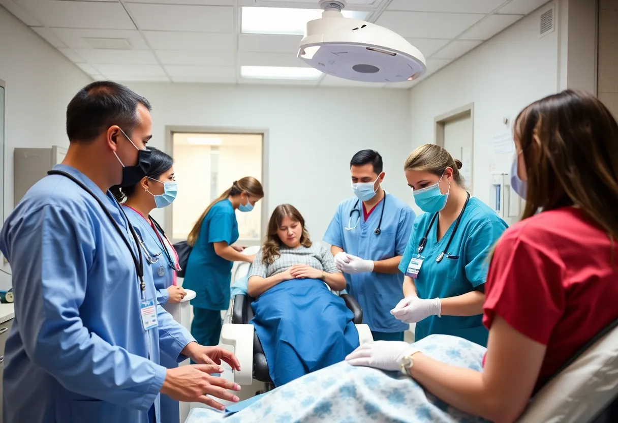 Healthcare professionals engaging with patients at UAB Health System