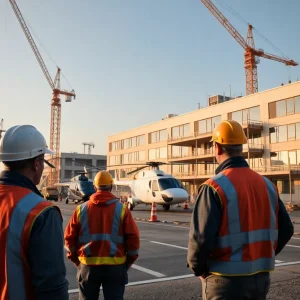 Construction at Airbus Grand Prairie Campus