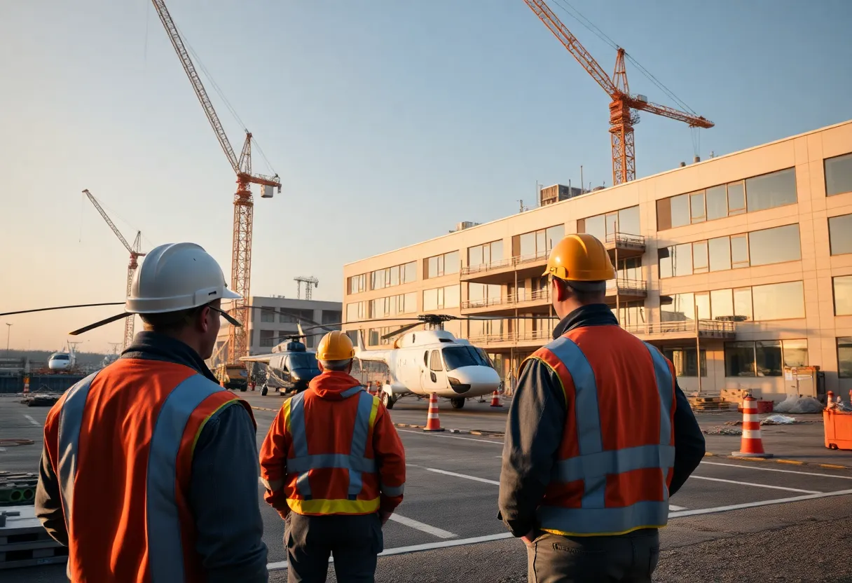 Construction at Airbus Grand Prairie Campus