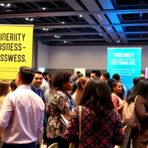 Attendees networking at the Alabama Minority Vendor Conference in Birmingham