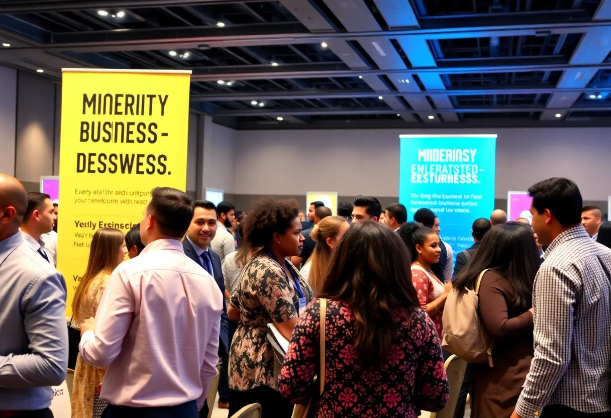 Attendees networking at the Alabama Minority Vendor Conference in Birmingham