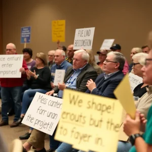Residents attending a community meeting to discuss the proposed data center in Bessemer.