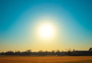 A sunny day in Birmingham Alabama with clear skies