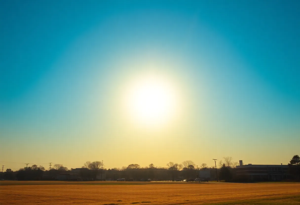 A sunny day in Birmingham Alabama with clear skies