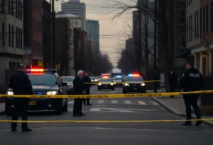 Police investigating a shooting scene in Birmingham