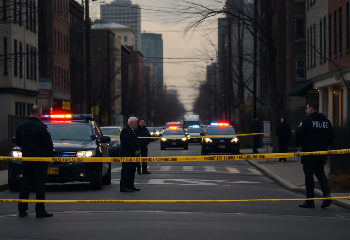 Police investigating a shooting scene in Birmingham