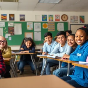Students engaged in a dynamic classroom environment in Birmingham.