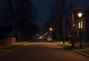 Police presence at a shooting scene in Birmingham