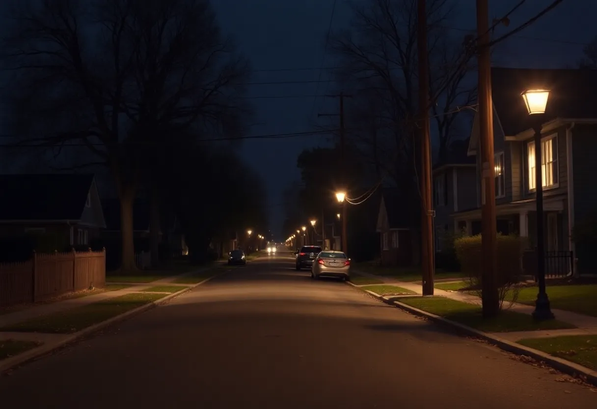 Quiet Birmingham Neighborhood Scene