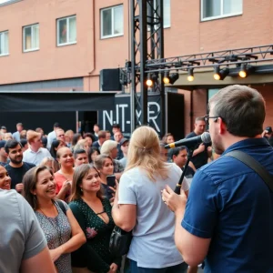 Crowd enjoying live music at a concert in Birmingham
