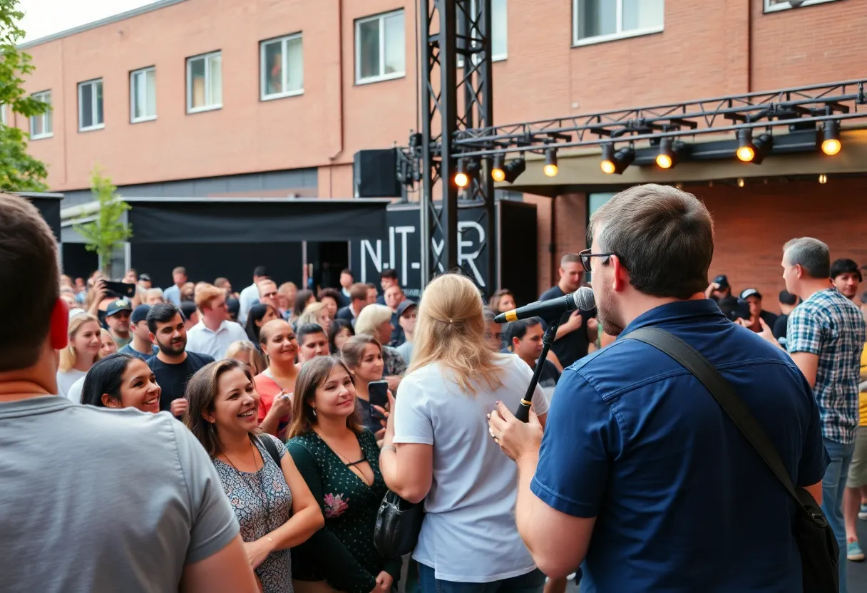 Crowd enjoying live music at a concert in Birmingham