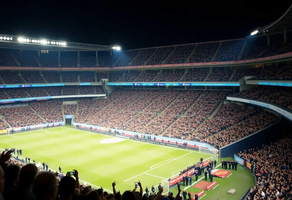 Crowd at Charlie Kirk Memorial service