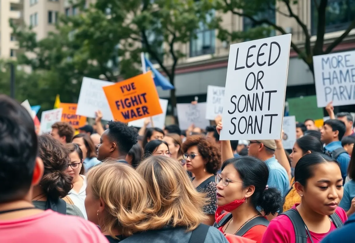 Community members rallying for a local political candidate in Mobile.