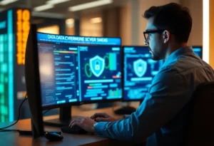 A cybersecurity expert analyzing data security breaches.