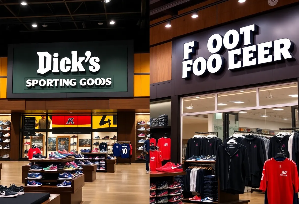 Merger between Dick's Sporting Goods and Foot Locker visual representation
