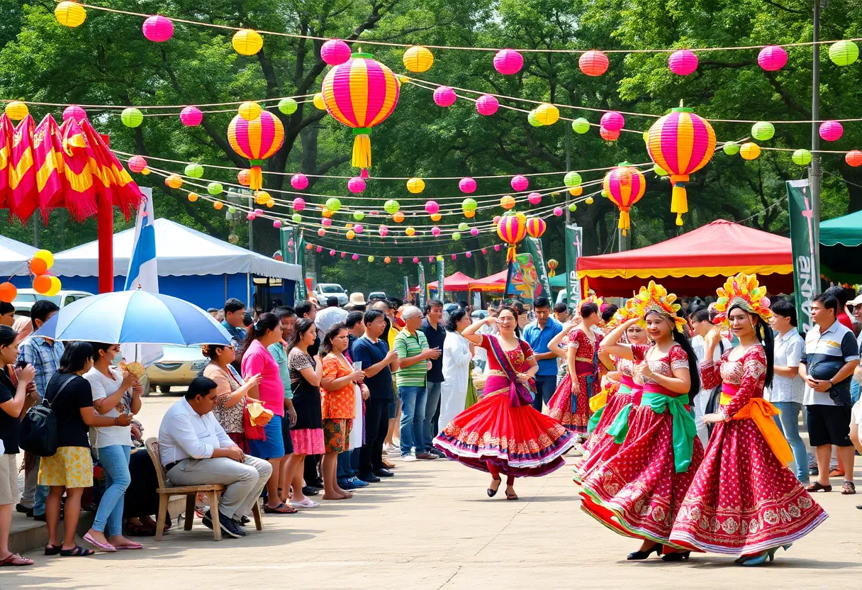Crowd enjoying Fiesta 2025 in Birmingham