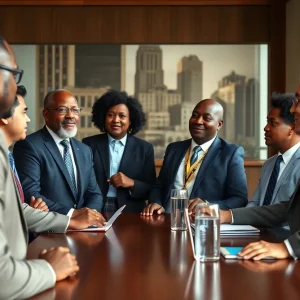 Diverse mayors holding a meeting in Jefferson County, Alabama