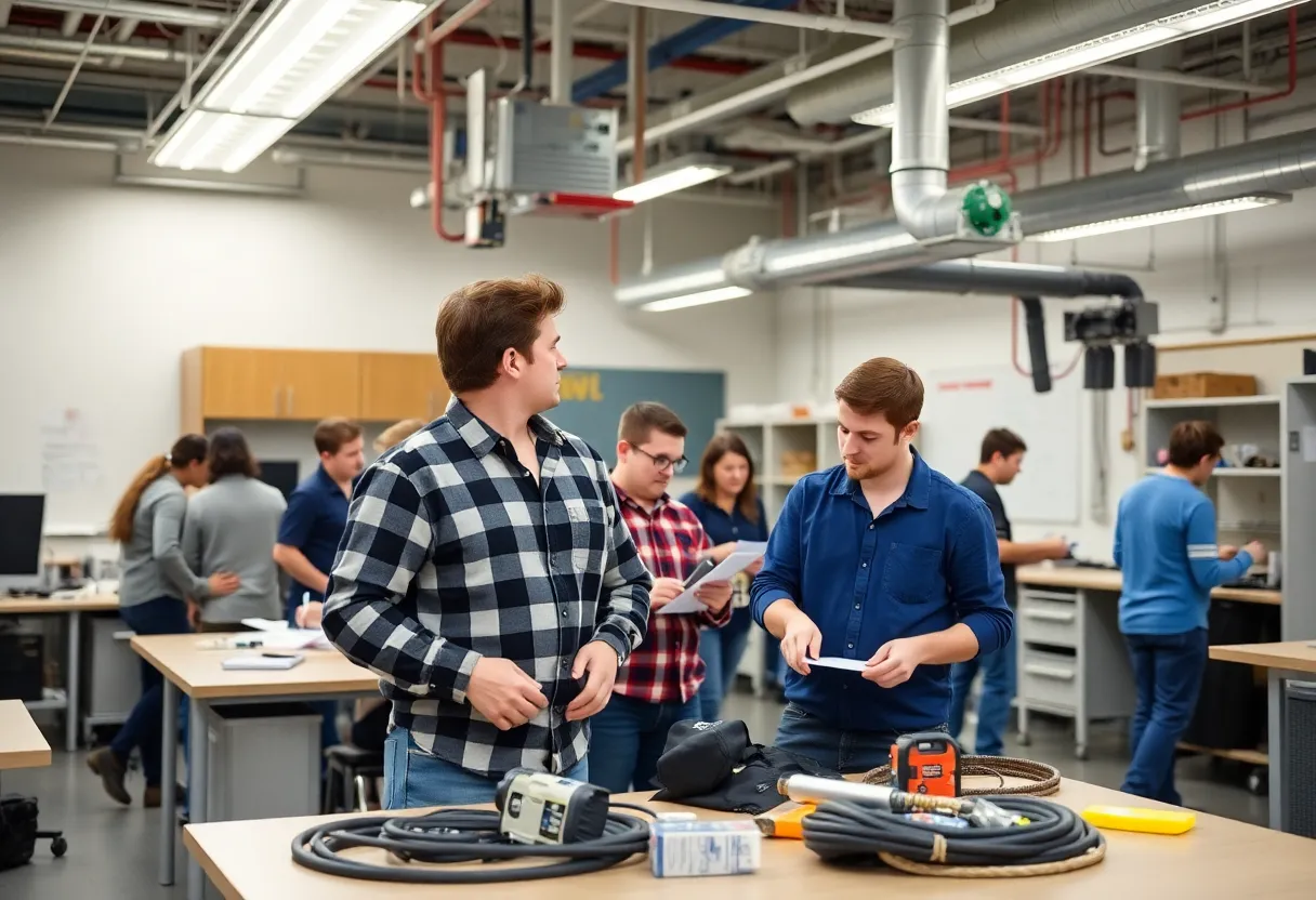 Students training in the Workforce Education Center at Jefferson State Community College