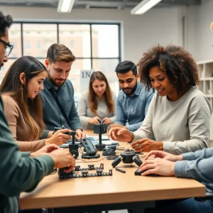 Assistive devices lab with innovative tools and collaborative workspace