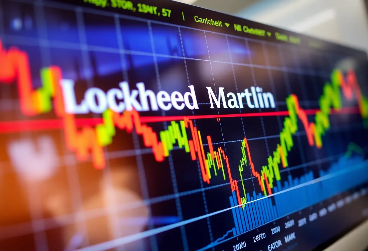 Graph and charts showcasing Lockheed Martin stock performance