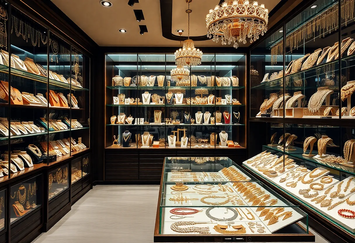 Interior view of Malabar Gold & Diamonds showroom