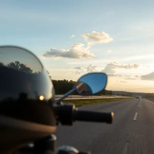 Highway in Alabama emphasizing motorcycle safety.
