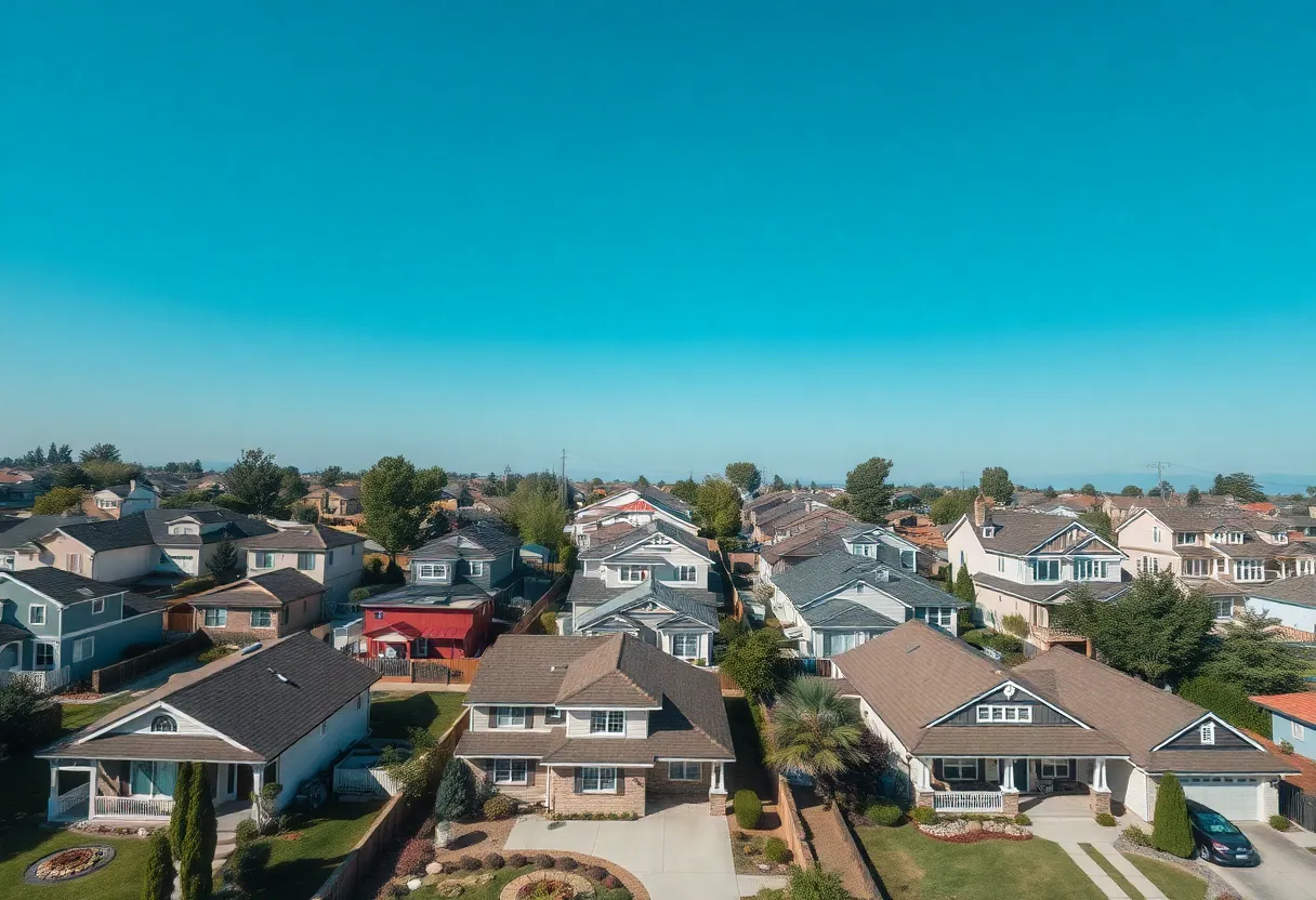 Aerial view of homes for sale in Birmingham