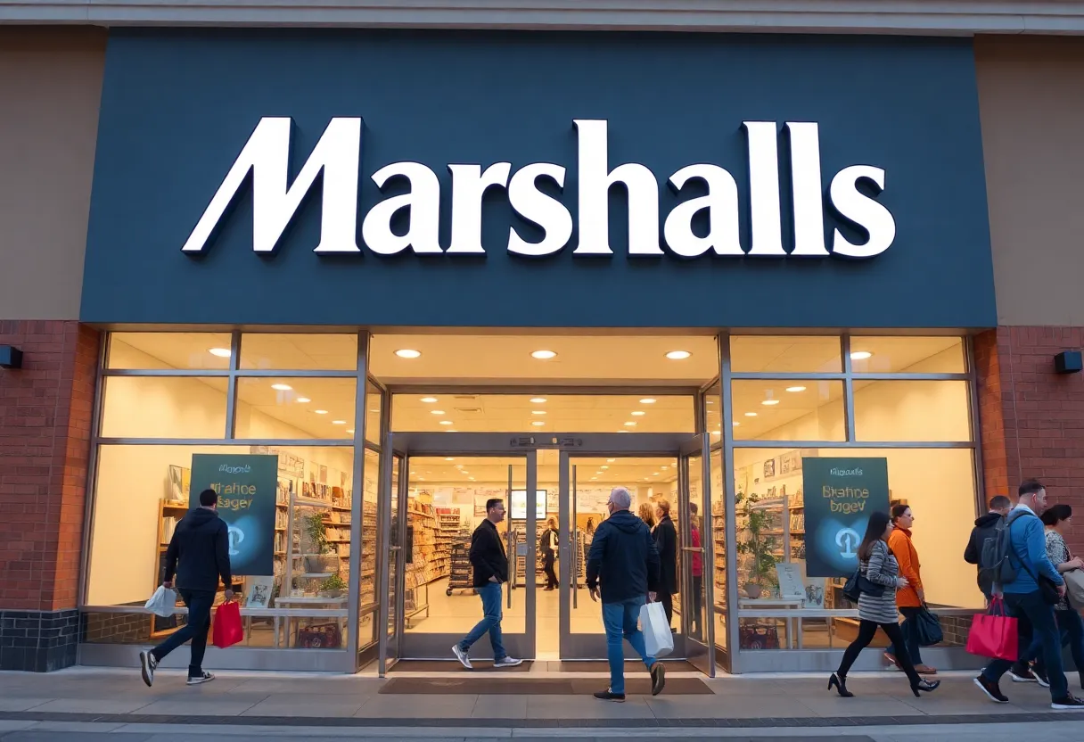 Exterior of the new Marshalls store in Oneonta, Alabama