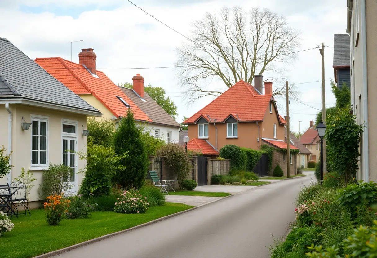 Residential area in Oneonta, Alabama