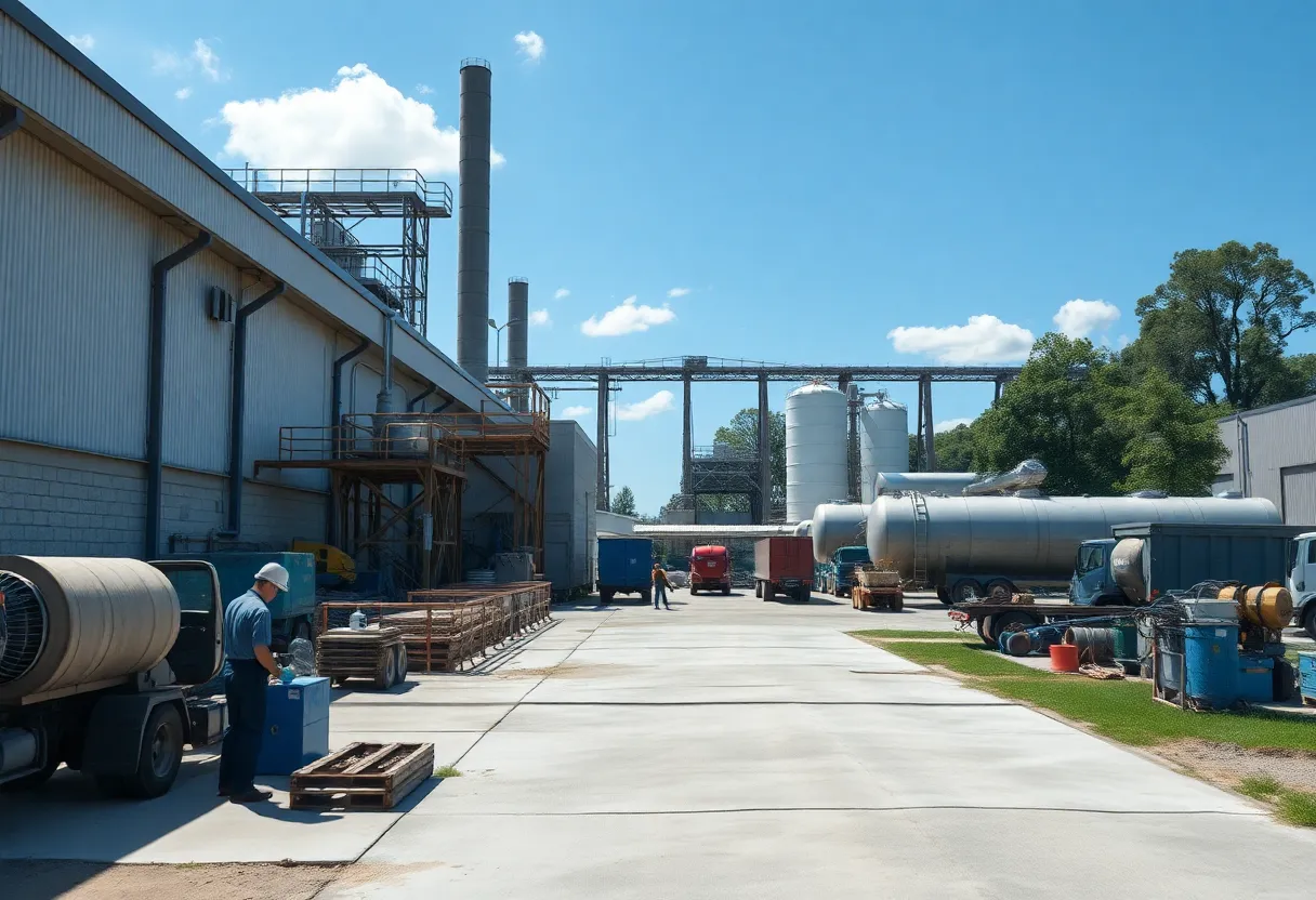 OSG production facility in Birmingham with employees.