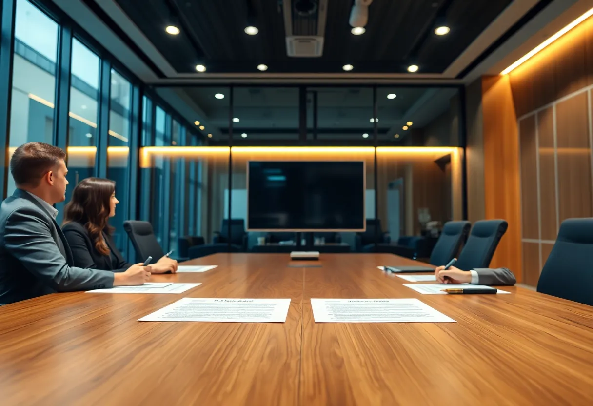 Meeting room during the ProAssurance acquisition negotiations.