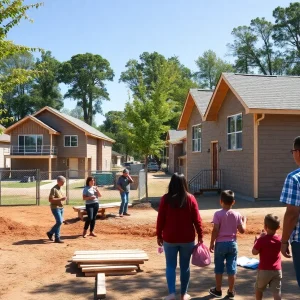 Construction of new homes in Roebuck by Habitat for Humanity
