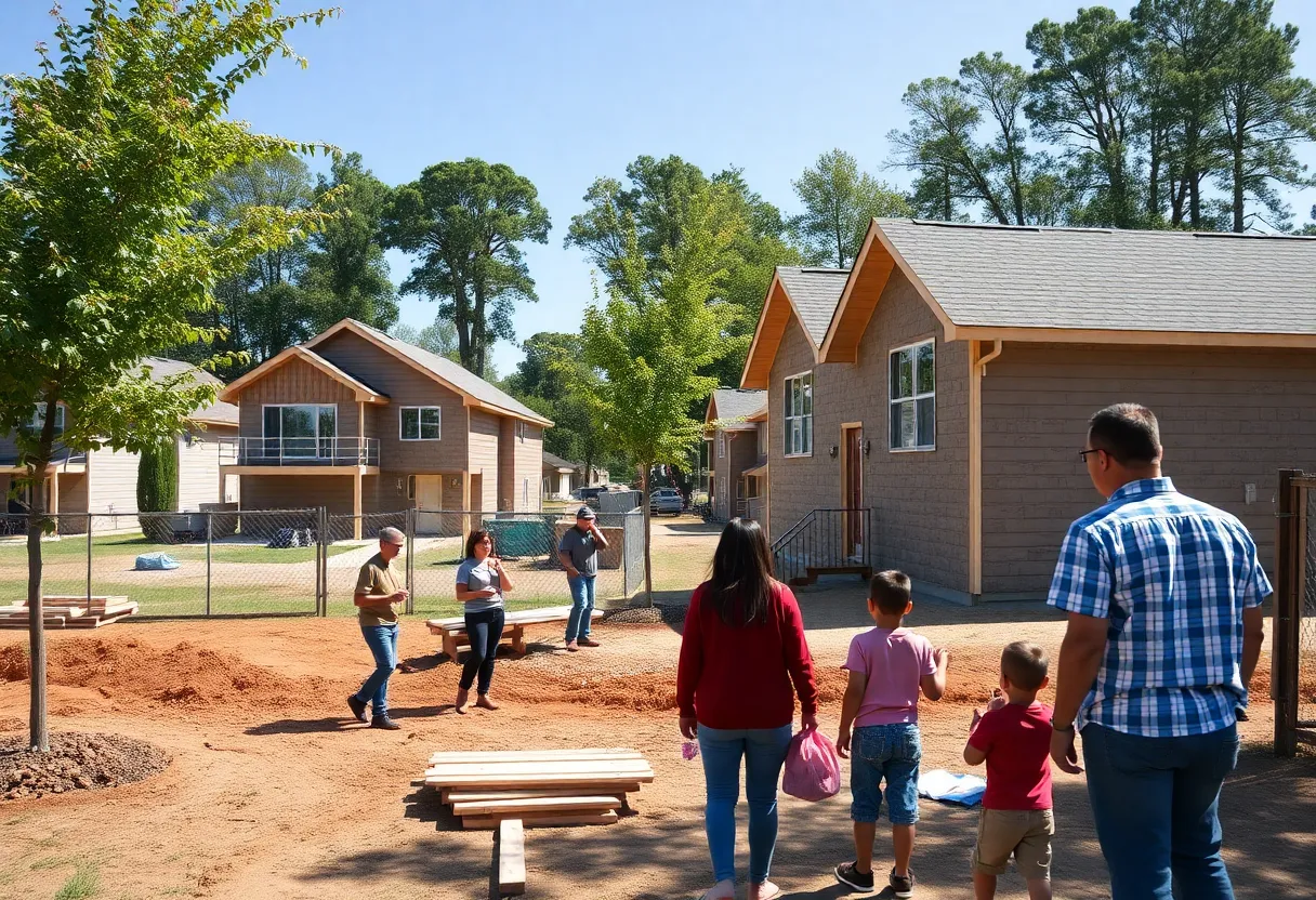 Construction of new homes in Roebuck by Habitat for Humanity
