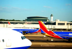 Southwest Airlines planes at Birmingham-Shuttlesworth International Airport