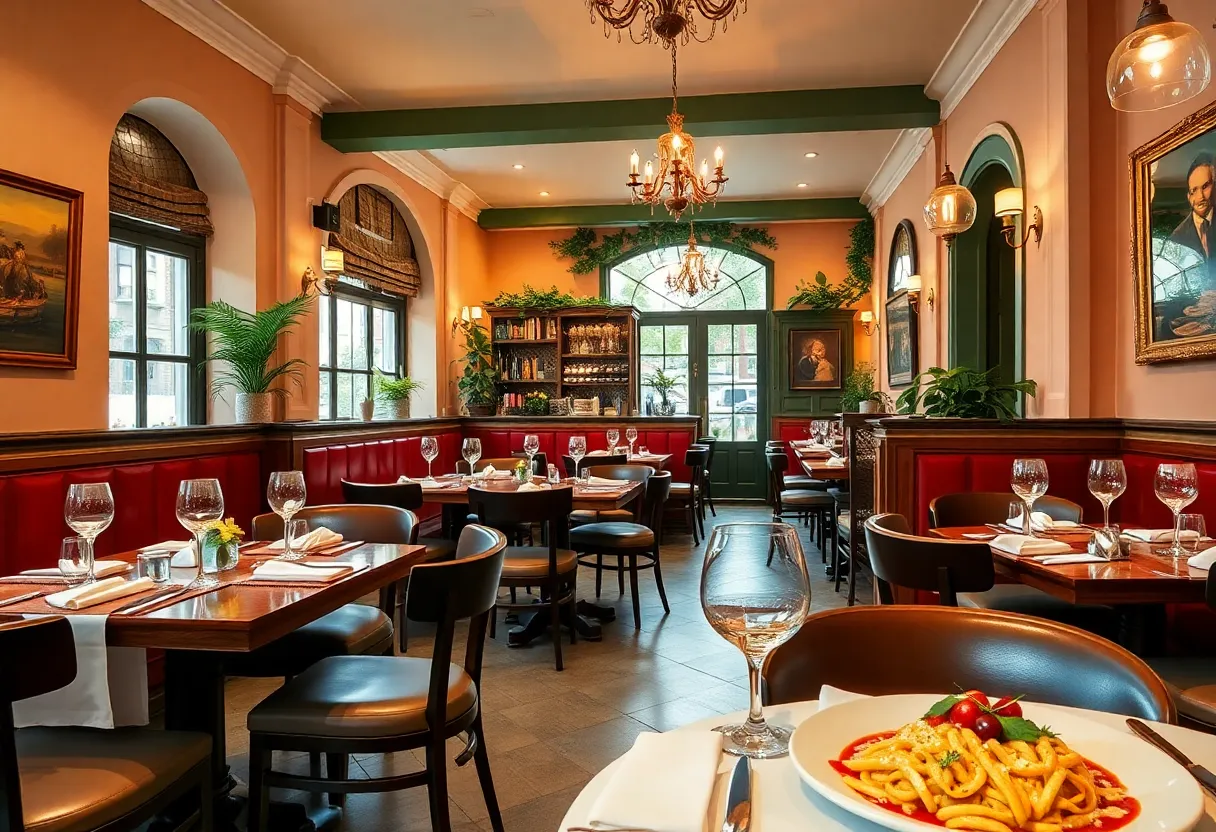 Cozy interior of Tropea, the best Italian restaurant in Birmingham