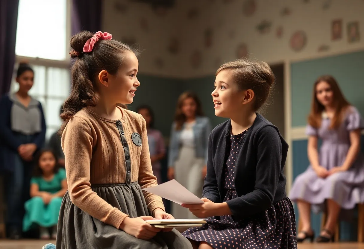 Scene from Akeelah and the Bee play depicting community support