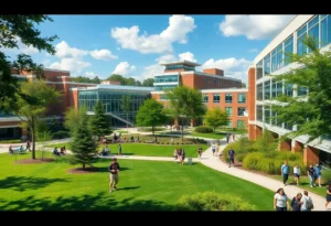 College students on campus in Alabama