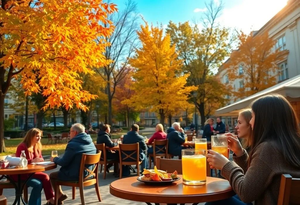Colorful autumn leaves in Birmingham