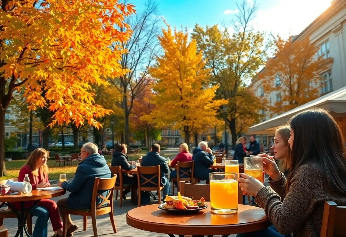 Colorful autumn leaves in Birmingham