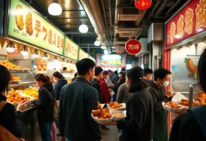 People enjoying fried chicken at B’Ham Chicken and The Chicken Spot in Birmingham