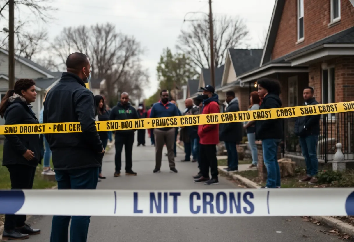 Police investigation scene in Birmingham after a homicide