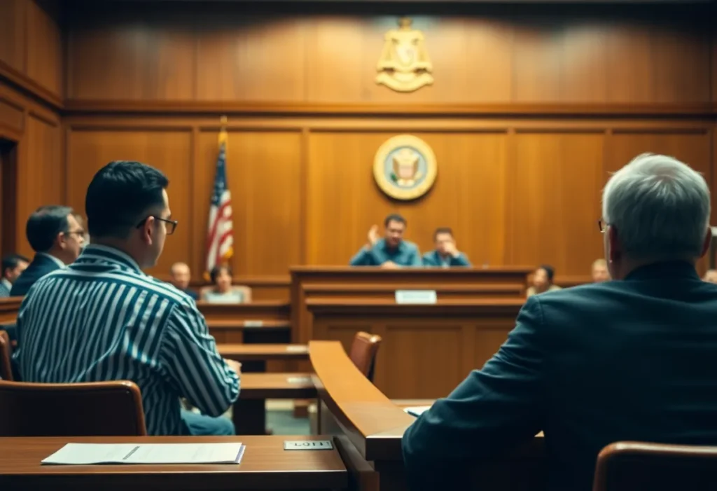 Courtroom scene regarding Birmingham Jail ruling