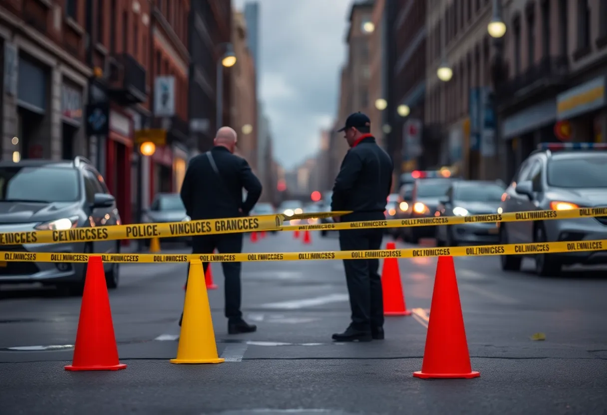 Police investigation scene in Birmingham