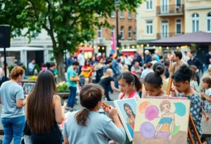 People enjoying music concerts and art classes in Birmingham