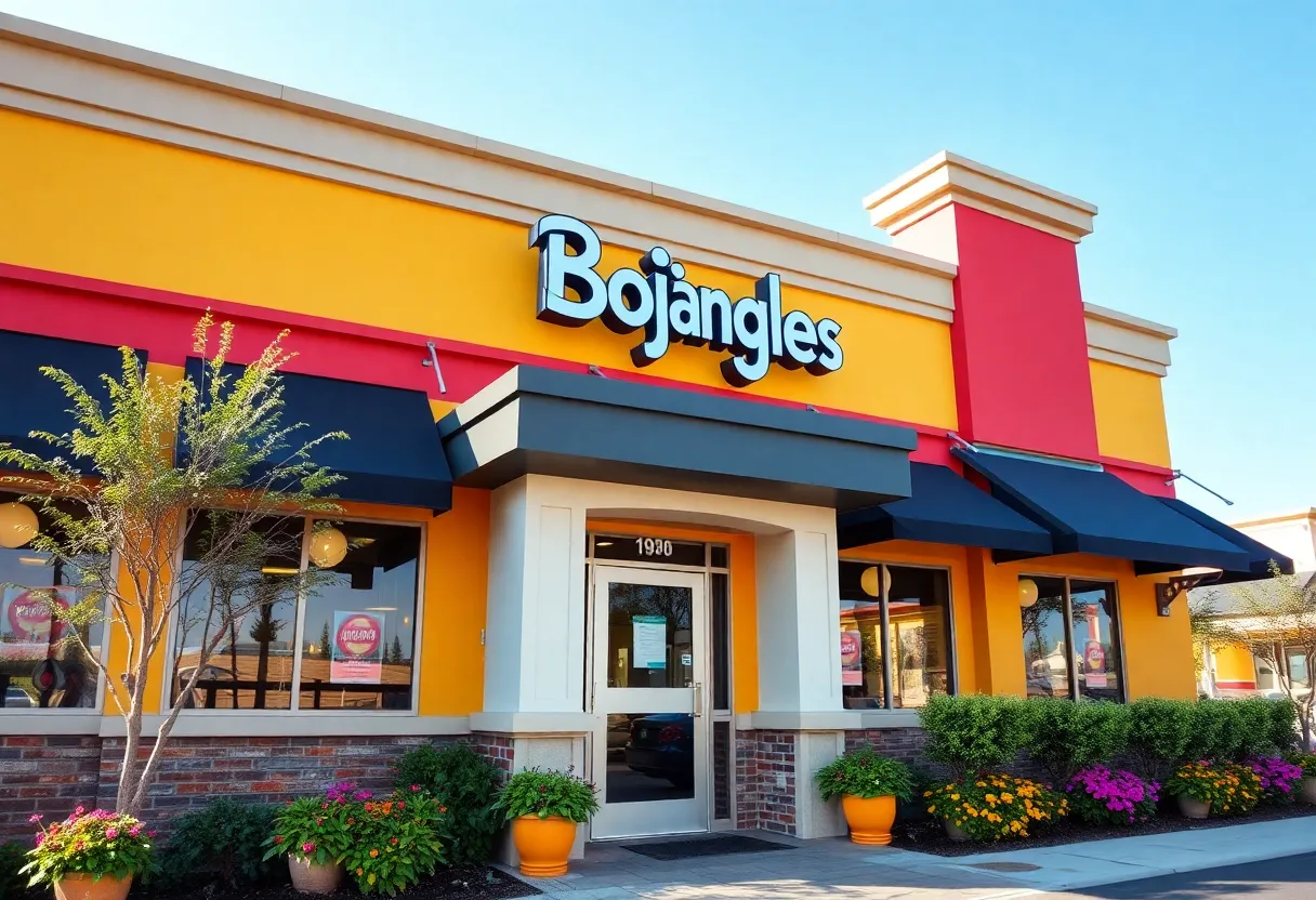 Bojangles restaurant in Pelham, Alabama, with inviting entrance and signage.