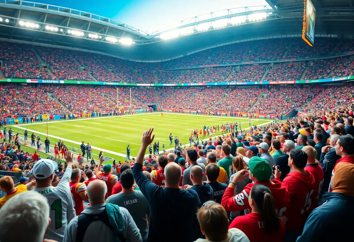 Crowd enjoying the Magic City Classic football game